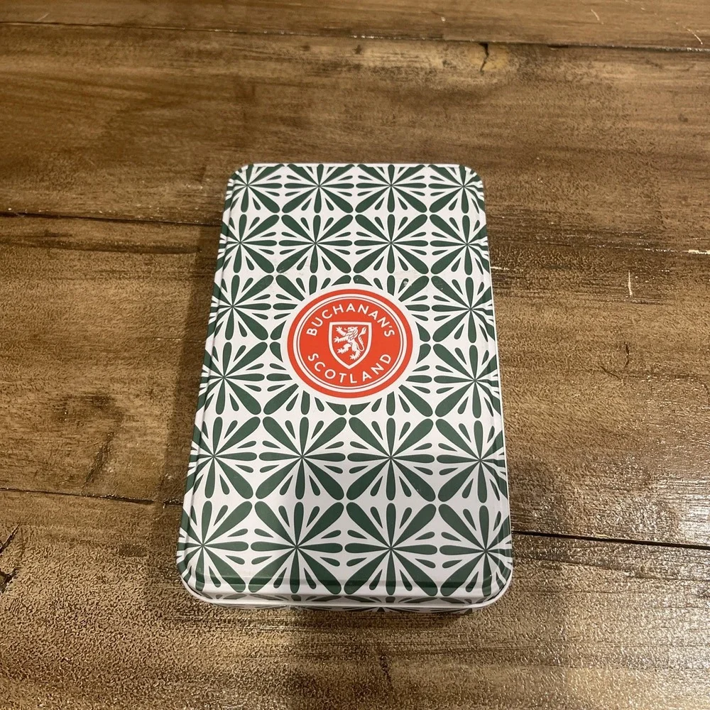 NEW-BUCHANAN'S SCOTLAND TIN DOUBLE SIX DOMINO SET GIFT COLLECTIBLE - 1 SET ONLY